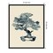 Indigo Bonsai Tree III by Jacob Green Canvas Wall Art Print Framed